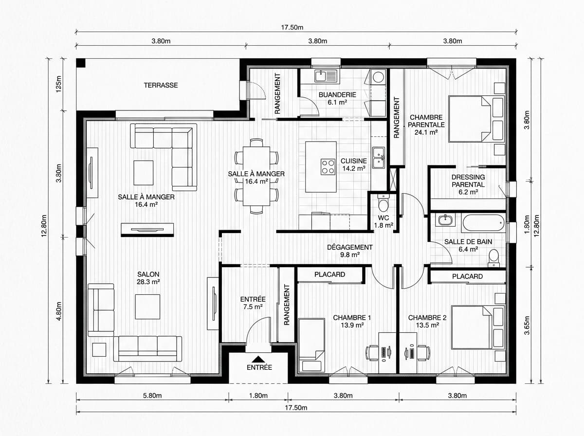 Plan 2D importé dans Metrea